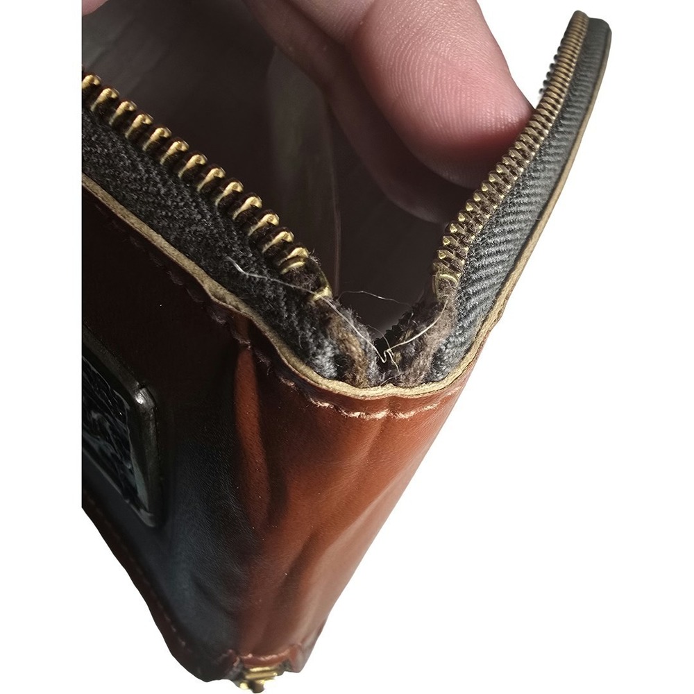 LORD FRANCIS VINTAGE 1950s 1960s Brown Leather Zip Wallet Coin ID Holder - Picture 5 of 14